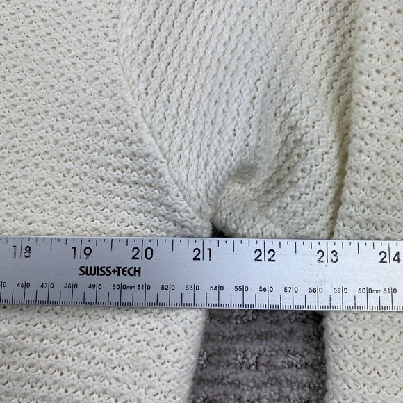 Coastal Grandma Alfred Dunner Sweater Women Fits L-XL White Floral Embroidered - Picture 14 of 15